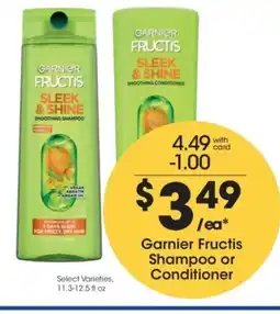Kroger Garnier Fructis Shampoo or Conditioner offer