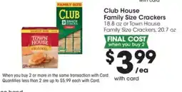 Kroger Club House Family Size Crackers offer