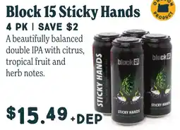 Market of Choice Block 15 Sticky Hands offer