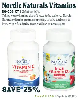 Market of Choice Nordic Naturals vitamins offer