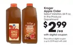 Kroger Kroger apple cider offer