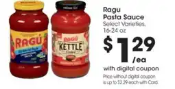 Kroger Ragu pasta sauce offer