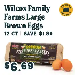 Market of Choice Wilcox Family Farms Large Brown Eggs offer