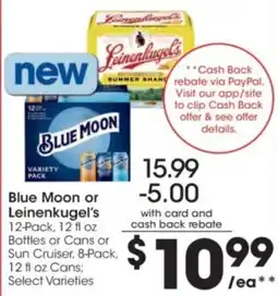 Kroger Blue Moon or Leinenkugel's offer