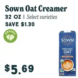 Market of Choice Sown oat creamer offer