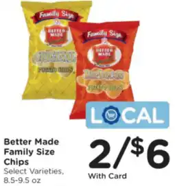 Kroger Better Made Family Size Chips offer