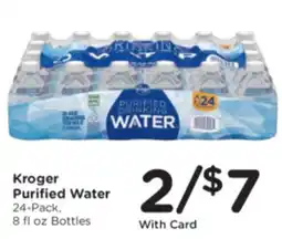 Kroger Kroger purified water offer
