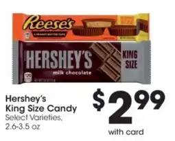 Kroger Hershey's King Size Candy offer