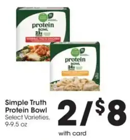 Kroger Simple Truth Protein Bowl offer