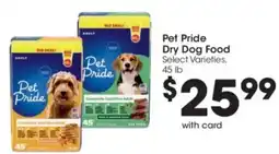 Kroger Pet Pride Dry Dog Food offer