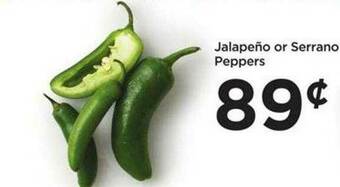 Food 4 Less Jalapeño Or Serrano Peppers offer