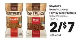 Pick'n Save Snyder's family size pretzels offer