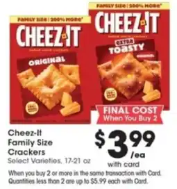 Pick'n Save Cheez-It Family Size Crackers offer