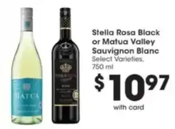 Pick'n Save Stella Rosa Black or Matua Valley Sauvignon Blanc offer