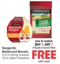 Pick'n Save Sargento Balanced Breaks offer