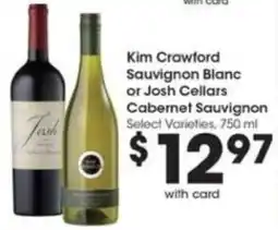 Pick'n Save Kim Crawford Sauvignon Blanc or Josh Cellars Cabernet Sauvignon offer