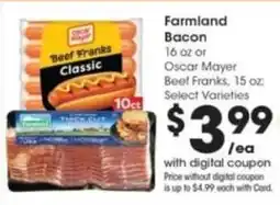 Pick'n Save Farmland Bacon offer