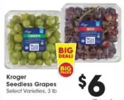 Pick'n Save Kroger Seedless Grapes offer