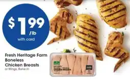 Pick'n Save Fresh Heritage Farm Boneless Chicken Breasts or Wings, Bone-In offer
