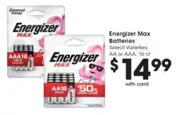 Pick'n Save Energizer Max Batteries offer
