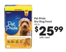 Pick'n Save Pet Pride dry dog food offer