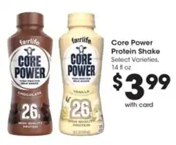 Pick'n Save Fairlife core power protein shake offer