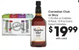 Pick'n Save Canadian Club or Skyy offer