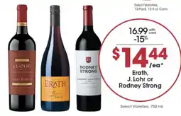 Pick'n Save Erath, J. Lohr or Rodney Strong offer