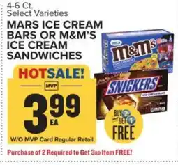 Food Lion Mars Ice Cream Bars or M&M's Ice Cream Sandwiches offer