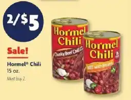 Family Dollar Hormel Chili offer