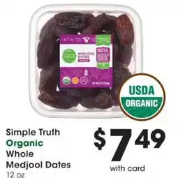 Mariano's Simple Truth Organic Whole Medjool Dates offer
