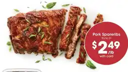 Mariano's Pork Spareribs offer