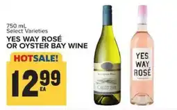 Food Lion Yes Way Rosé or Oyster Bay Wine offer