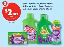 Family Dollar Gain liquid fabric softener offer