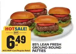Food Lion Mvp 85% Lean Fresh Ground Round Patties offer