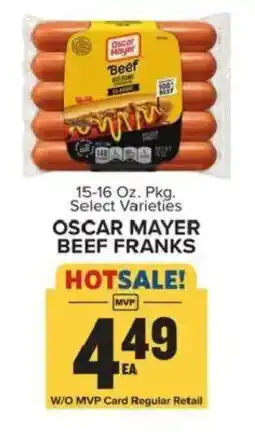 Food Lion Oscar Mayer beef franks offer