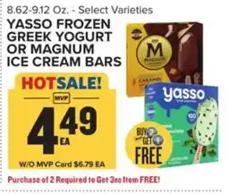 Food Lion Yasso Frozen Greek Yogurt or Magnum Ice Cream Bars offer