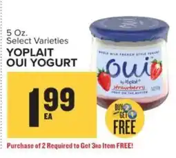 Food Lion Yoplait Oui Yogurt offer