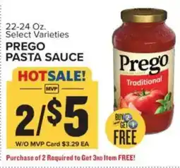 Food Lion Prego pasta sauce offer