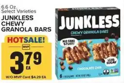 Food Lion Junkless chewy granola bars offer
