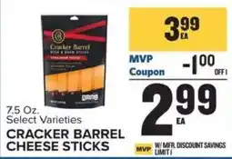 Food Lion Cracker Barrel cheese sticks offer