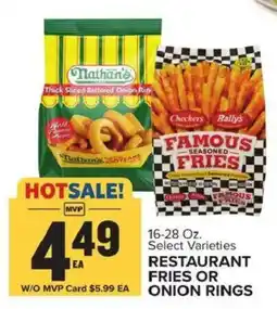 Food Lion Nathan's Famous Seasoned Fries or Onion Rings offer
