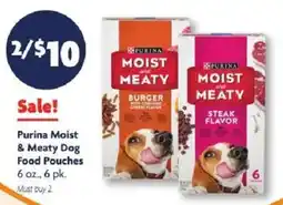 Family Dollar Purina Moist & Meaty Dog Food Pouches offer