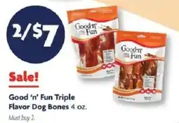 Family Dollar Good 'n' Fun Triple Flavor Dog Bones offer