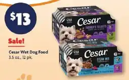 Family Dollar Cesar wet dog food offer