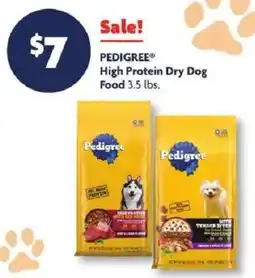 Family Dollar Pedigree high protein dry dog food offer