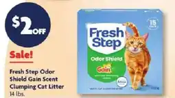 Family Dollar Fresh Step Odor Shield Gain Scent Clumping Cat Litter offer