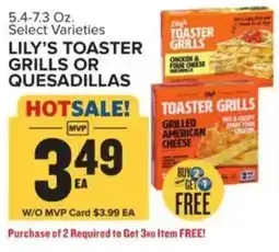 Food Lion Lily's toaster grills or quesadillas offer