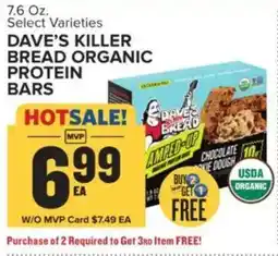 Food Lion Dave's killer bread organic protein bars offer