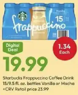 Stater Bros Starbucks Frappuccino Coffee Drink offer